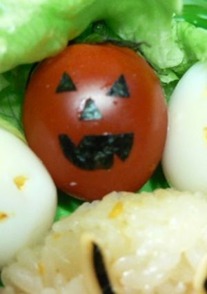ハロウィン♪鶉おばけの作り方（キャラ弁）-レシピのメイン写真