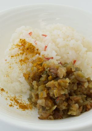 えび塩ご飯と玉ねぎガパオ風味佃煮-レシピのメイン写真