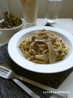 簡単キノコとツナの和風クリームパスタ♪-レシピのメイン写真