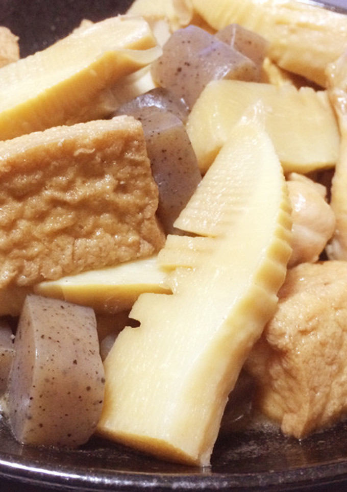 たけのこと厚揚げと鶏手羽元の簡単煮-レシピのメイン写真