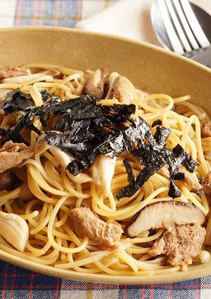 大豆のお肉ときのこのバターしょうゆパスタ-レシピのメイン写真