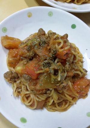 タコライスの素でスパゲリ～(^_^)-レシピのメイン写真