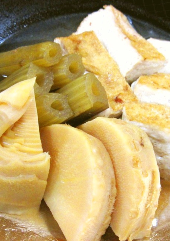 厚揚げとふきと筍の含め煮-レシピのメイン写真