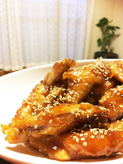 簡単時短☆市販のタレでやみつき手羽揚げ煮-レシピのメイン写真