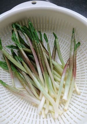 行者にんにくの下処理-レシピのメイン写真