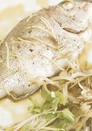 電子レンジで作る鯛の煮付け・ごぼう和え-レシピのメイン写真