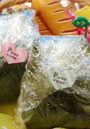 ラップでも作れる！海苔パリパリおにぎり-レシピのメイン写真