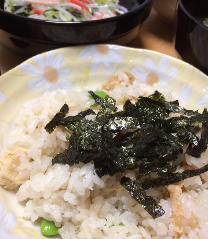 簡単節約晩ごはん①混ぜ込みいなり-レシピのメイン写真