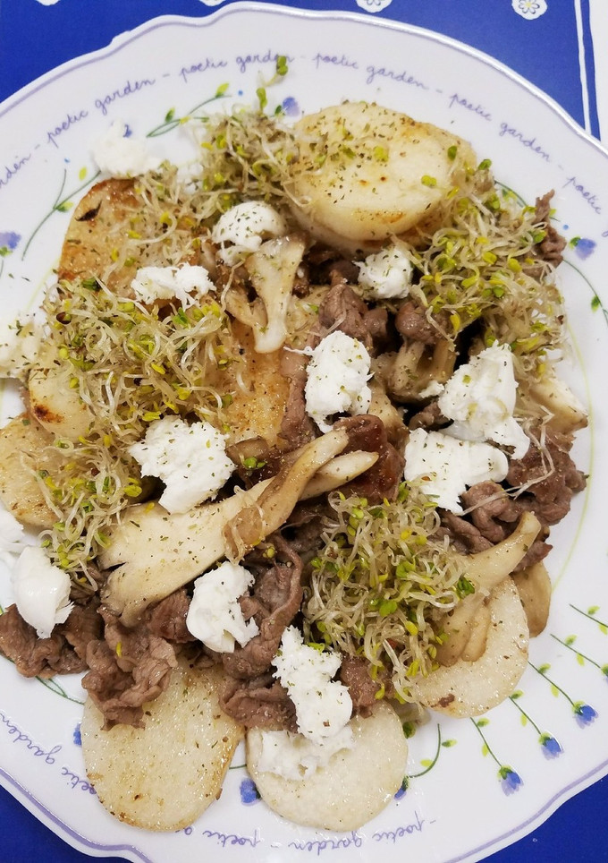 牛肉と長いもと舞茸の塩コショウ炒め☆-レシピのメイン写真