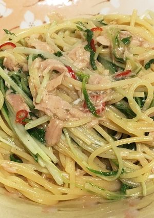 ワンポットパスタ ツナのペペロンチーノ-レシピのメイン写真
