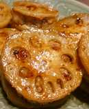 レンコンの豚ミンチはさみ焼き