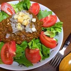 รูปของ 野菜たっぷりタコライス風ドライカレー