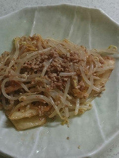 豚ひき肉ともやしのキムチ和え-レシピのメイン写真