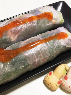 巻くだけで簡単★生ハムの生春巻き♬-レシピのメイン写真