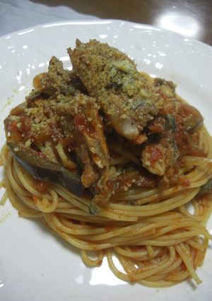 さんまのトマトパスタ-レシピのメイン写真