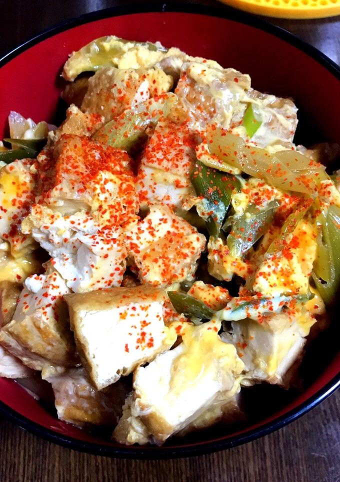 節約！簡単！甘うま厚揚げたまご丼-レシピのメイン写真