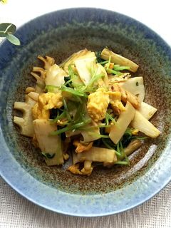 筍と卵と三つ葉の炒め物-レシピのメイン写真