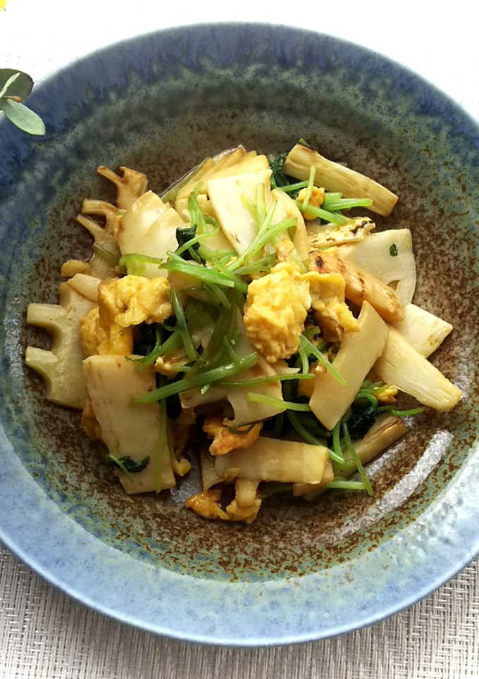 筍と卵と三つ葉の炒め物-レシピのメイン写真