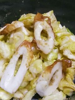 レンジ蒸しキャベツとちくわの胡麻和え-レシピのメイン写真