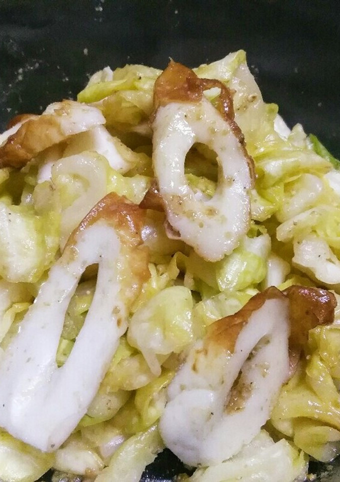 レンジ蒸しキャベツとちくわの胡麻和え-レシピのメイン写真