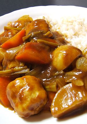 カブ&鶏つくねカレーと取分け離乳食-レシピのメイン写真
