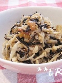 えのきとひじきの梅じやこ炒め~♪♪-レシピのメイン写真