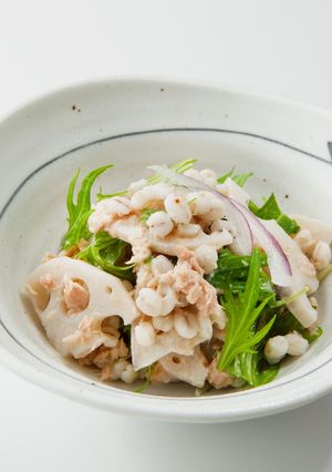 大麦の恵みと水菜のツナサラダ-レシピのメイン写真