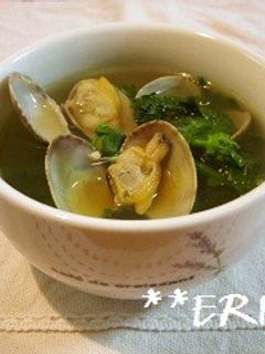 あさりと菜の花のカレースープ~♪♪-レシピのメイン写真