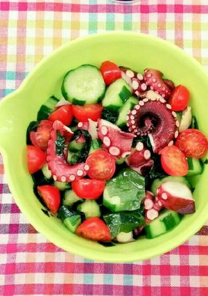 プロ絶賛！真ダコとトマトの胡麻油仕立て！-レシピのメイン写真