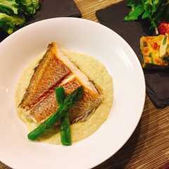 รูปของ 鯛の枝豆ソース★低糖質★糖質制限