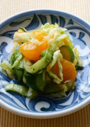 新発田市給食レシピ！さっぱりみかんサラダ-レシピのメイン写真