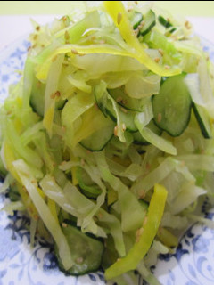 新発田市人気給食レシピ!たくあん和え-レシピのメイン写真