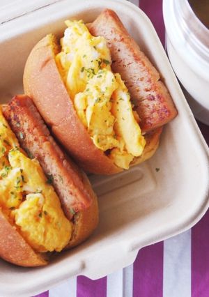 糖質制限ブランパンで！スパムエッグサンド-レシピのメイン写真