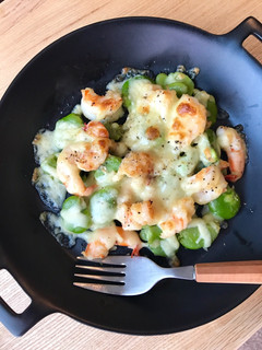 そら豆と海老の味噌チーズグラタン-レシピのメイン写真