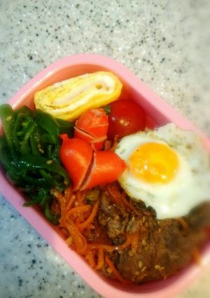 コストコプルコギで手抜きビビンバ弁当-レシピのメイン写真