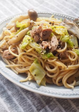 春キャベツとツナのバター醤油パスタ-レシピのメイン写真