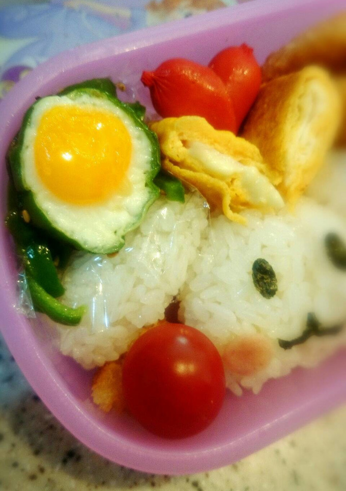 お弁当おかず ピーマンの可愛い目玉焼き-レシピのメイン写真