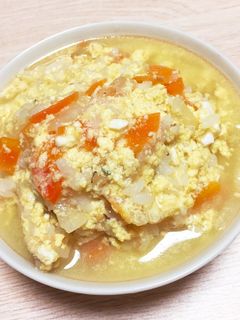 残った味噌汁で!たまご粥-レシピのメイン写真