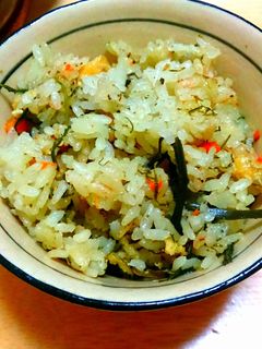 ワラビの簡単山菜おこわ-レシピのメイン写真