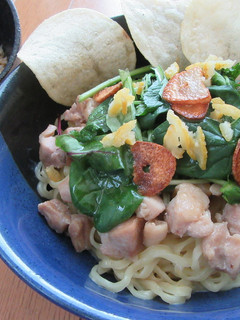 鶏肉のチーズ混ぜそば ~つけ麺スタイルで-レシピのメイン写真