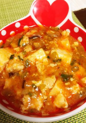鶏挽きでヘルシー麻婆豆腐-レシピのメイン写真