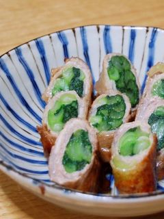 甘辛味の小松菜の豚肉巻き-レシピのメイン写真