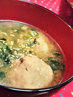 ほっこり【鶏ごぼうとほうれん草の味噌汁】-レシピのメイン写真
