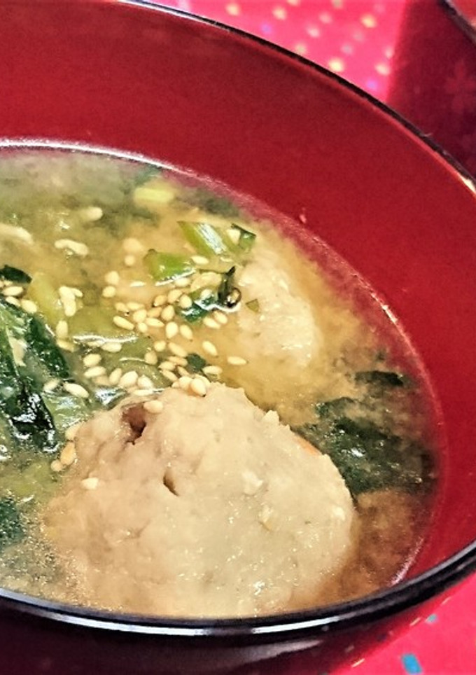 ほっこり【鶏ごぼうとほうれん草の味噌汁】-レシピのメイン写真