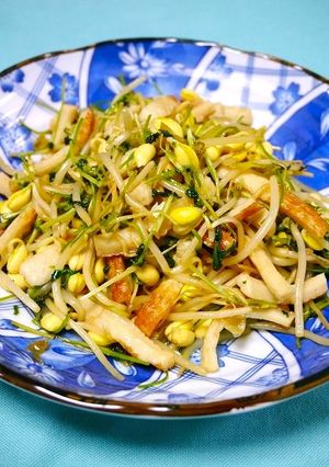 簡単！もやしと豆苗のバター醤油風味炒め-レシピのメイン写真