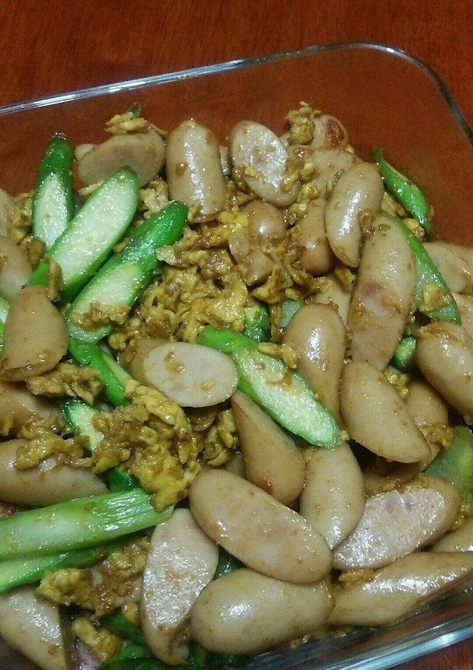ソーセージとアスパラのマヨカレー炒め-レシピのメイン写真