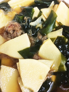 砂糖不使用 たけのことわかめの煮物-レシピのメイン写真