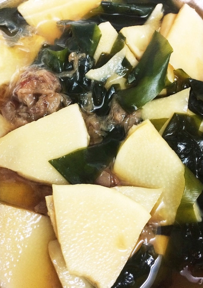 砂糖不使用 たけのことわかめの煮物-レシピのメイン写真