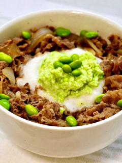 夏の、ずんだ牛丼-レシピのメイン写真