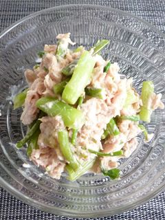 せりとツナのわさマヨ和え-レシピのメイン写真